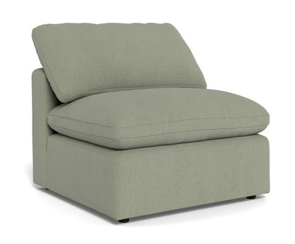 Fluffy Small Armless Chair - Amigo II Sage
