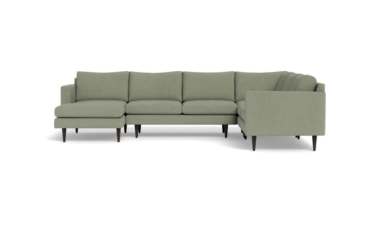 Wallace 130" Untufted Corner Sectionals w. Left Chaise - Amigo II Sage