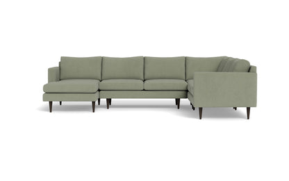 Wallace 130" Untufted Corner Sectionals w. Left Chaise - Amigo II Sage