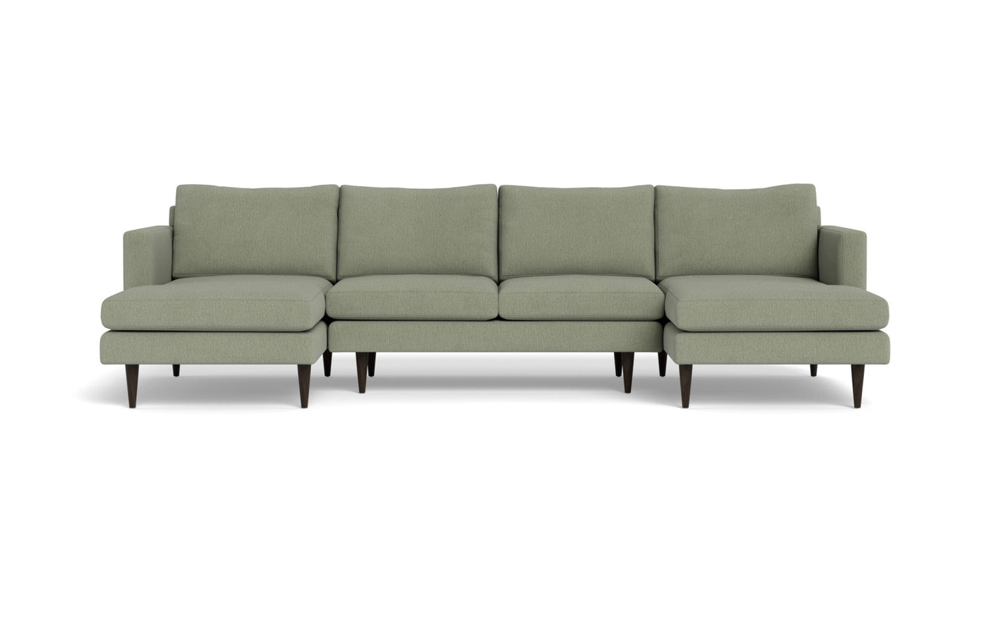 Wallace 126" Untufted Double Chaise U Sectional - Amigo II Garden