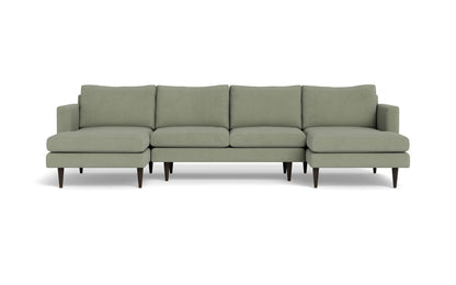 Wallace 126" Untufted Double Chaise U Sectional - Amigo II Garden