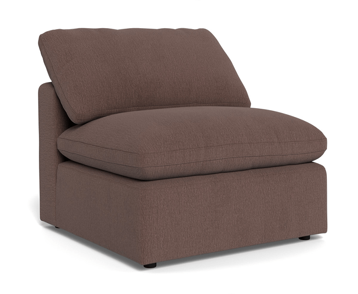 Fluffy Small Armless Chair - Amigo II Dusk
