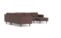 Wallace 130" Corner Sectionals w. Right Chaise - Amigo II Dusk