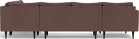 Wallace 130" Untufted Corner Sectionals w. Left Chaise -