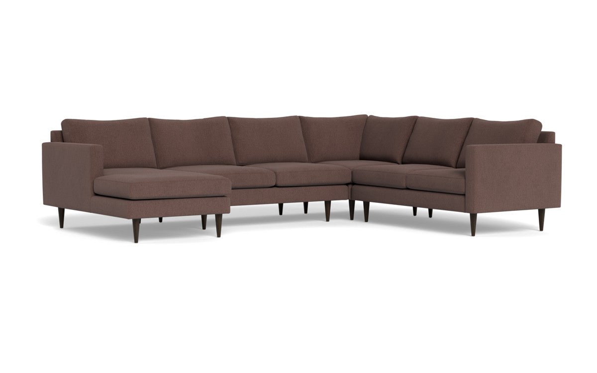 Wallace 130" Untufted Corner Sectionals w. Left Chaise - Amigo II Dusk