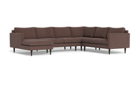 Wallace 130" Untufted Corner Sectionals w. Left Chaise - Amigo II Dusk