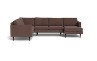 Wallace 130" Untufted Corner Sectionals w. Right Chaise - Amigo II Dusk