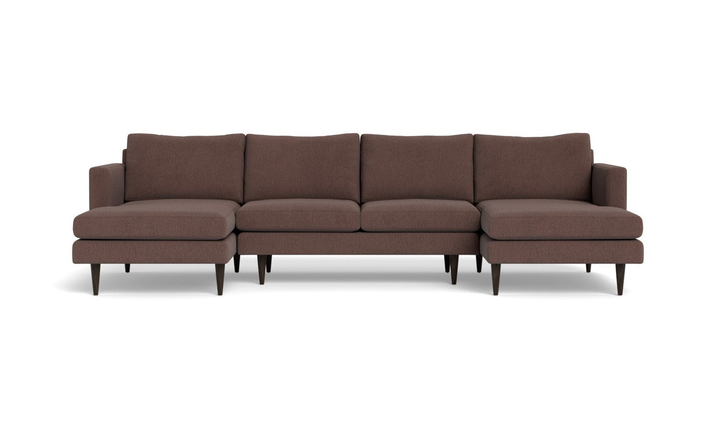 Wallace 126" Untufted Double Chaise U Sectional -