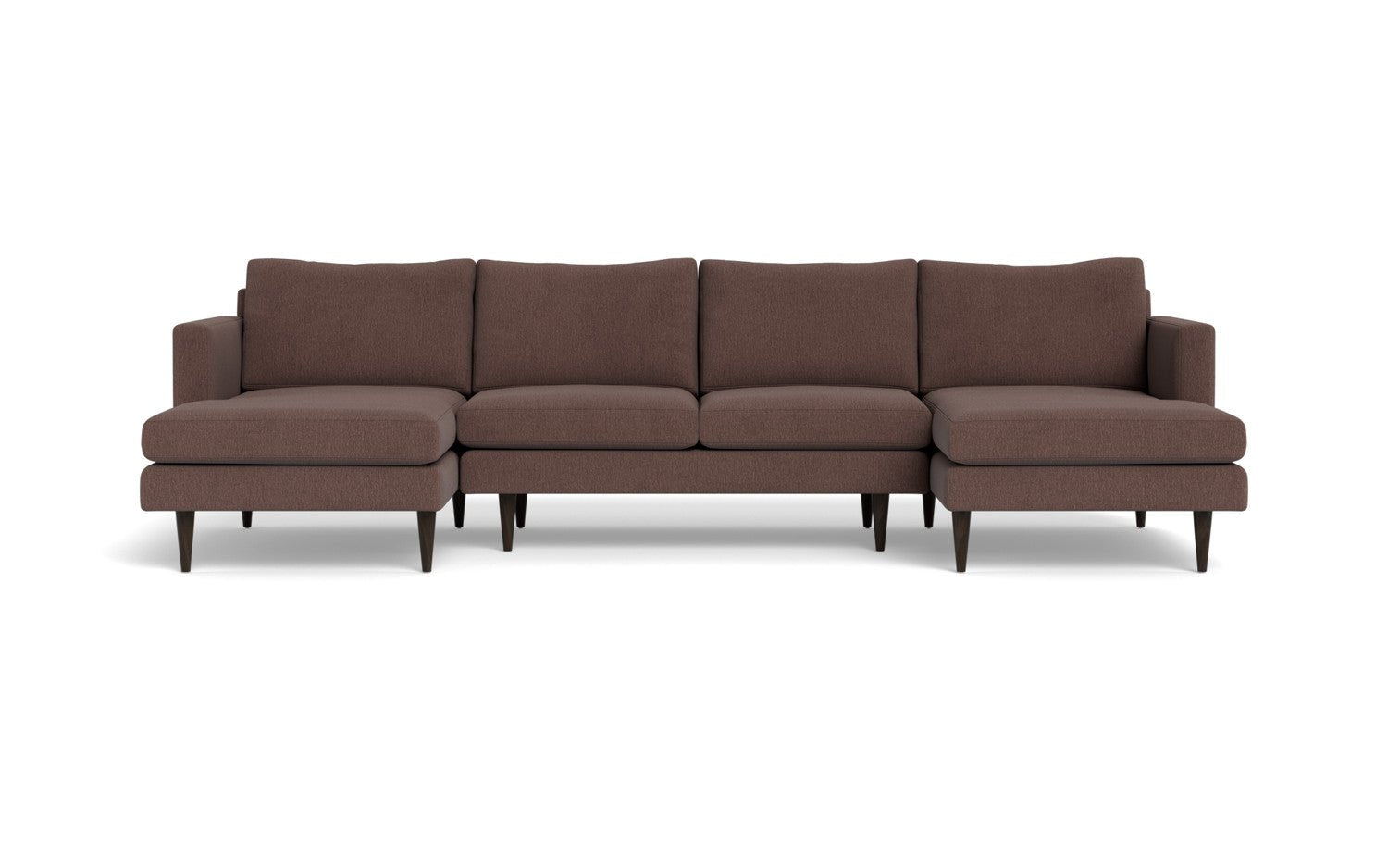 Wallace 126" Untufted Double Chaise U Sectional -
