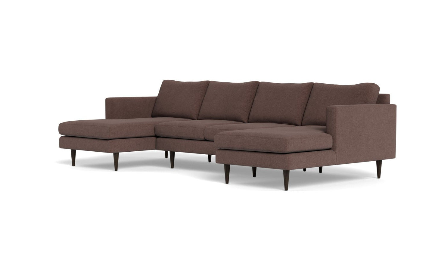 Wallace 126" Untufted Double Chaise U Sectional - Amigo II Dusk