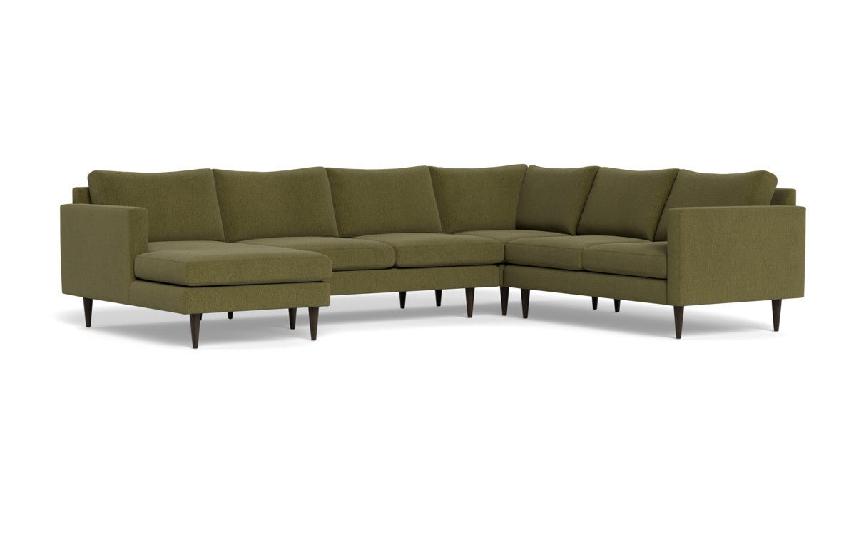 Wallace 130" Untufted Corner Sectionals w. Left Chaise - Amigo II Garden