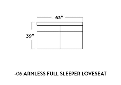 Track Armless Full Sleeper Loveseat - Peyton Slate
