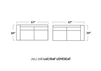 Track Laf Loveseat - Peyton Slate