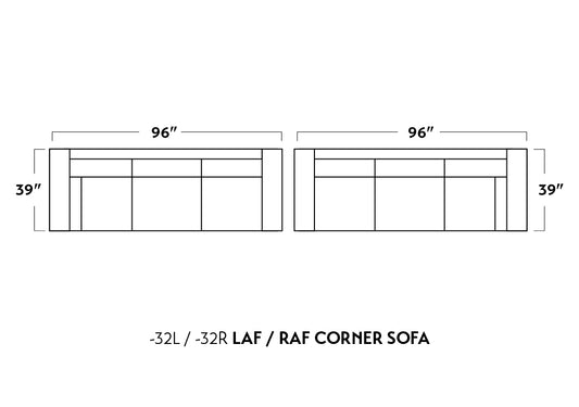 Track Leather LAF Corner Sofa -