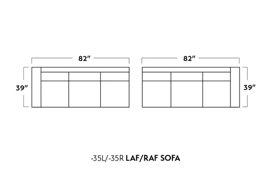 Track Leather Raf Sofa - Hudson Lager