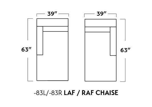 Track Raf Chaise - Peyton Slate
