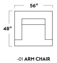 Austonian 56" Arm Chair -