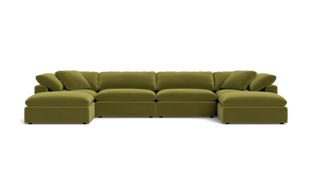 Fluffy 178" 4 Piece Sectional W/Double Otto - Dream Apple