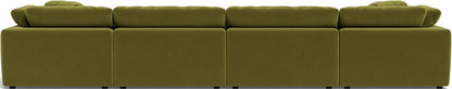 Fluffy 178" 4 Piece Sectional W/Double Otto - Dream Apple