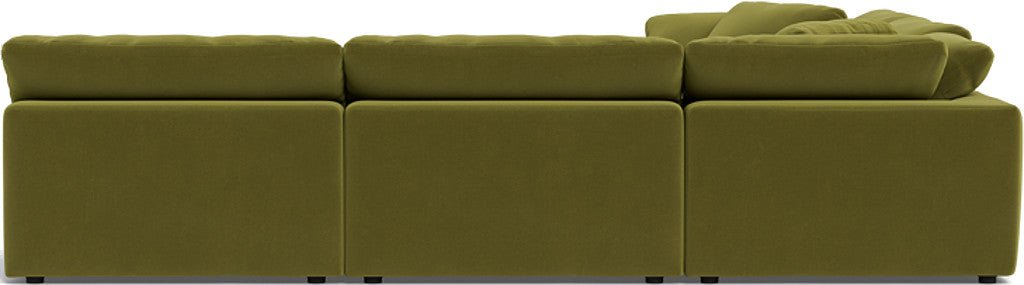 Fluffy 133.5" 5 Piece Sectional W/Ottoman - Dream Apple