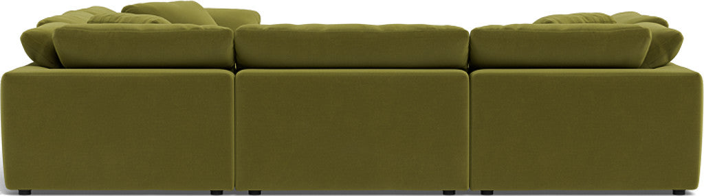 Fluffy 133.5" 6 Piece Sectional W/Ottoman - Dream Apple