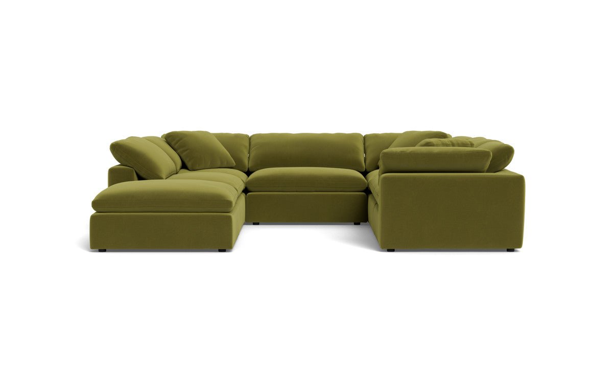 Fluffy 133.5" 6 Piece Sectional W/Ottoman - Dream Apple