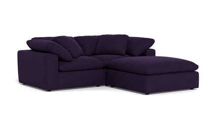 Fluffy 89" 2 Piece Sofa w/Otto - Superb Amethyst