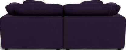 Fluffy 89" 2 Piece Sofa w/Otto - Superb Amethyst