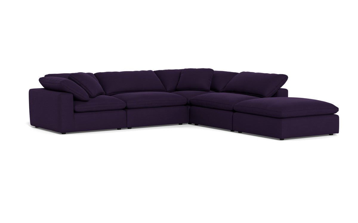 Fluffy 133.5" 4 Piece Sectional w/Otto - Superb Amethyst