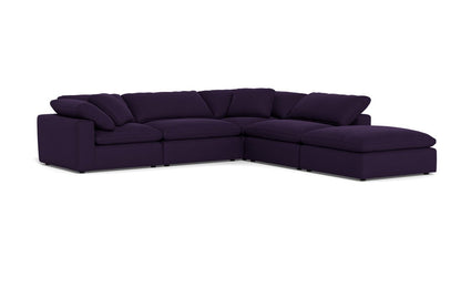 Fluffy 133.5" 4 Piece Sectional w/Otto - Superb Amethyst