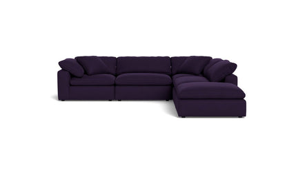 Fluffy 133.5" 4 Piece Sectional w/Otto - Superb Amethyst