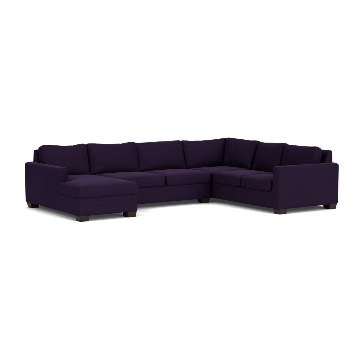 Track 141" Corner Sectionals w. Left Chaise - Superb Amethyst