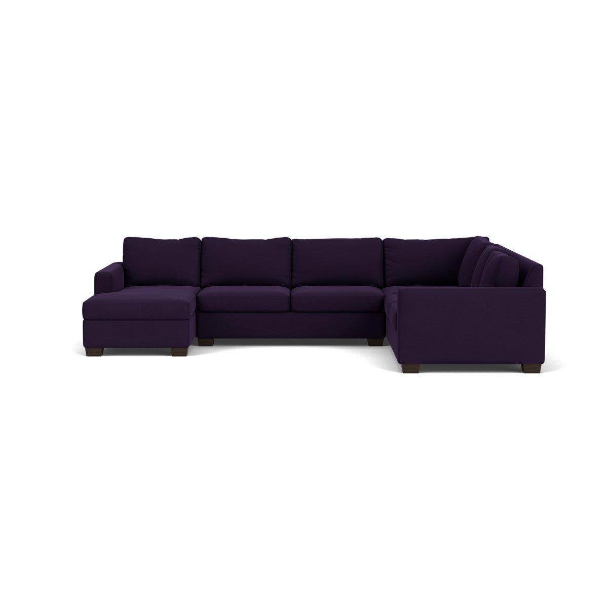 Track 141" Corner Sectionals w. Left Chaise - Superb Amethyst