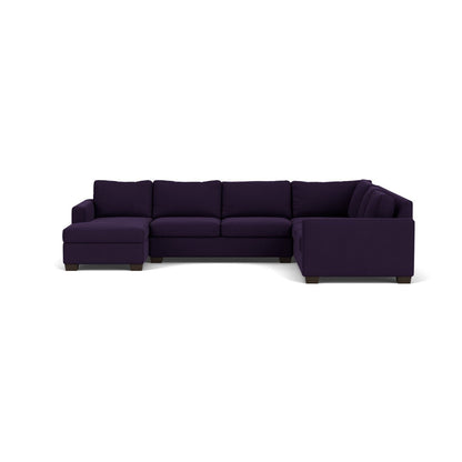 Track 141" Corner Sectionals w. Left Chaise - Superb Amethyst