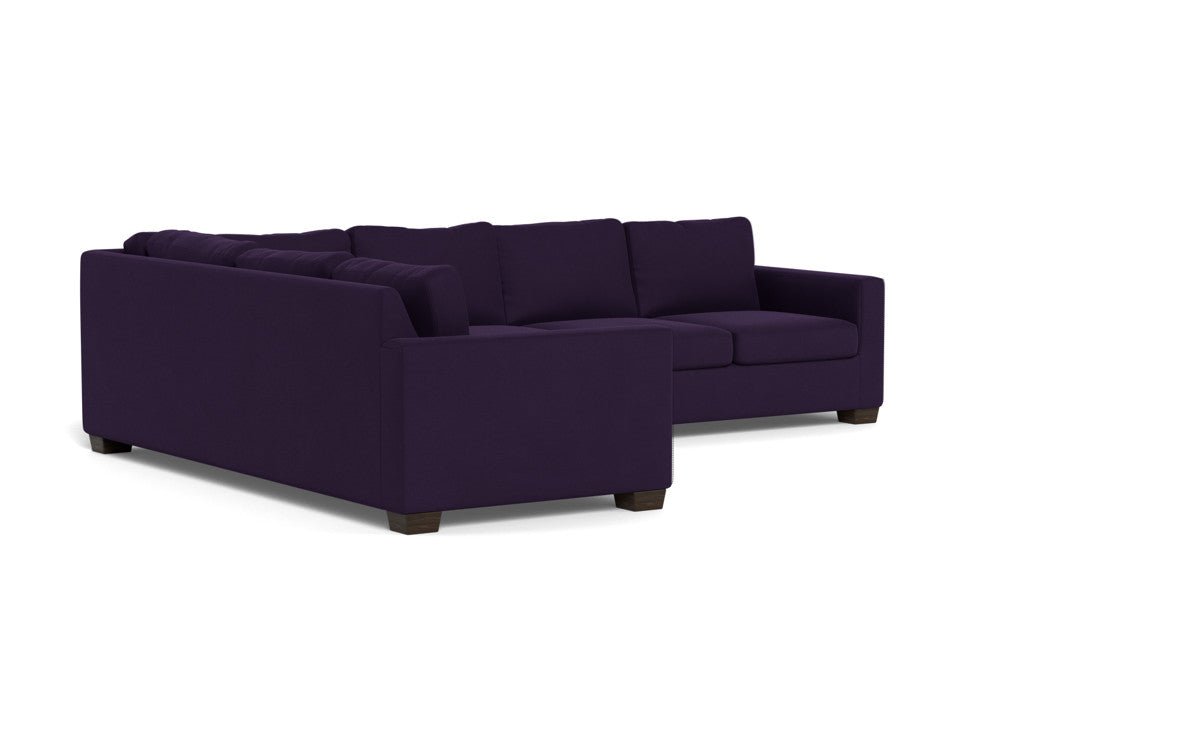 Track 121" Left Corner Sectional - Superb Amethyst