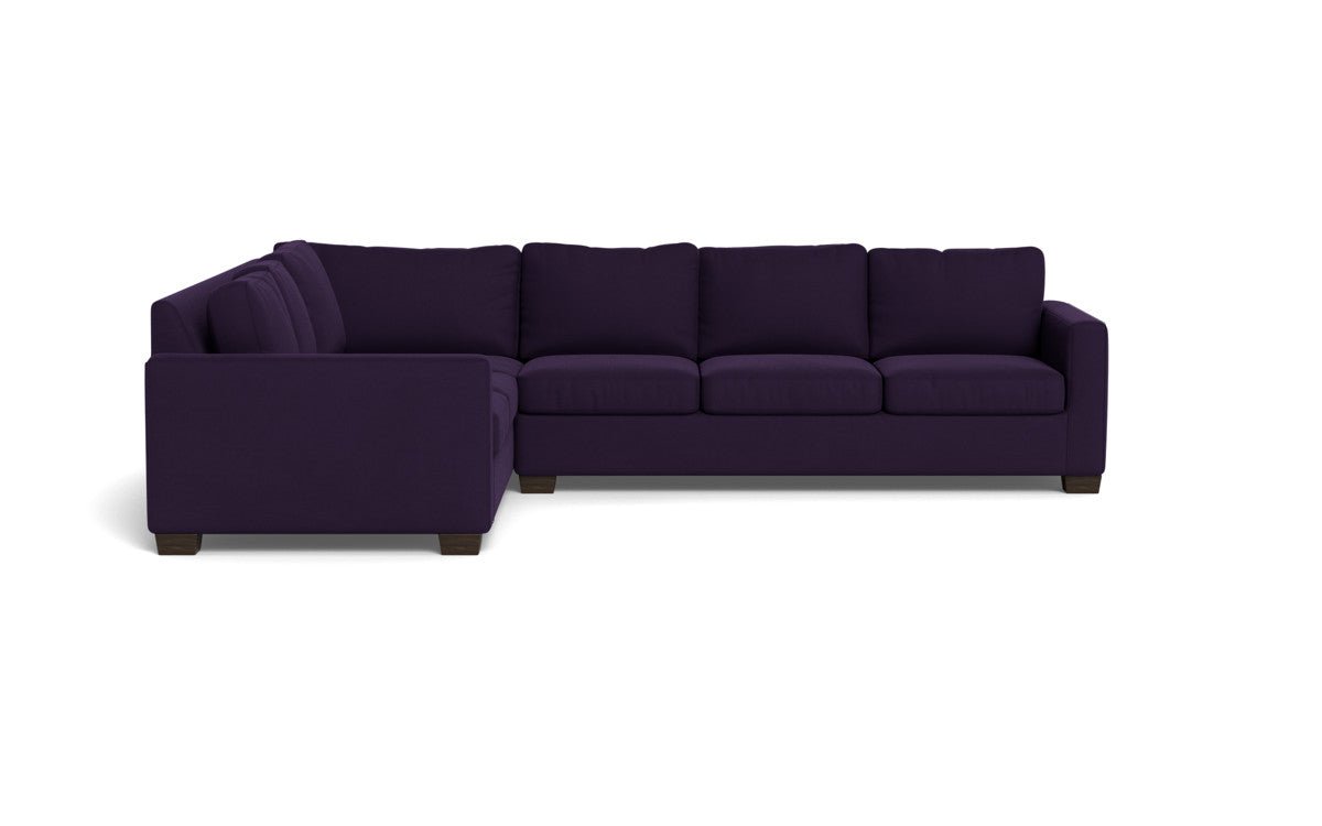 Track 121" Left Corner Sectional - Superb Amethyst