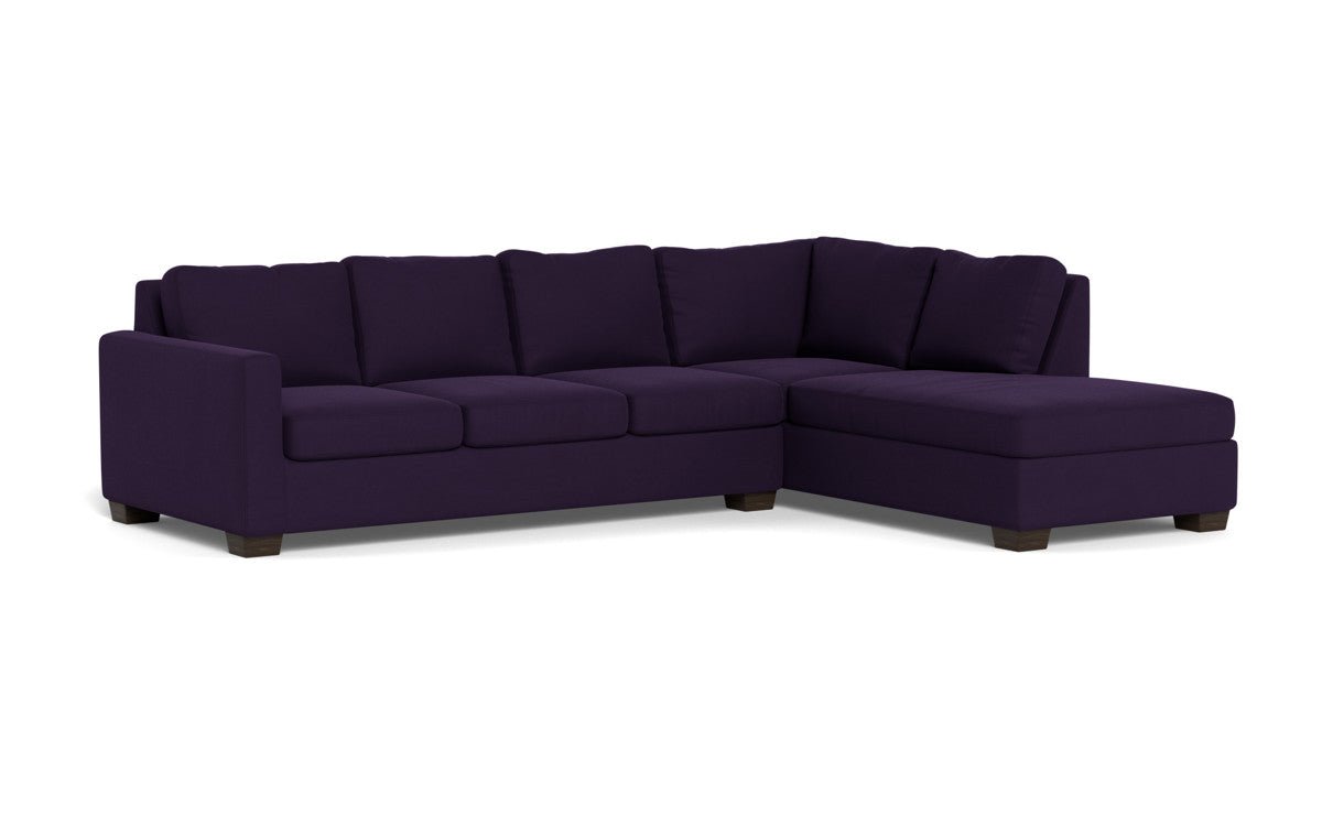 Track 121" Right Chaise Sleeper Sectional - Superb Amethyst