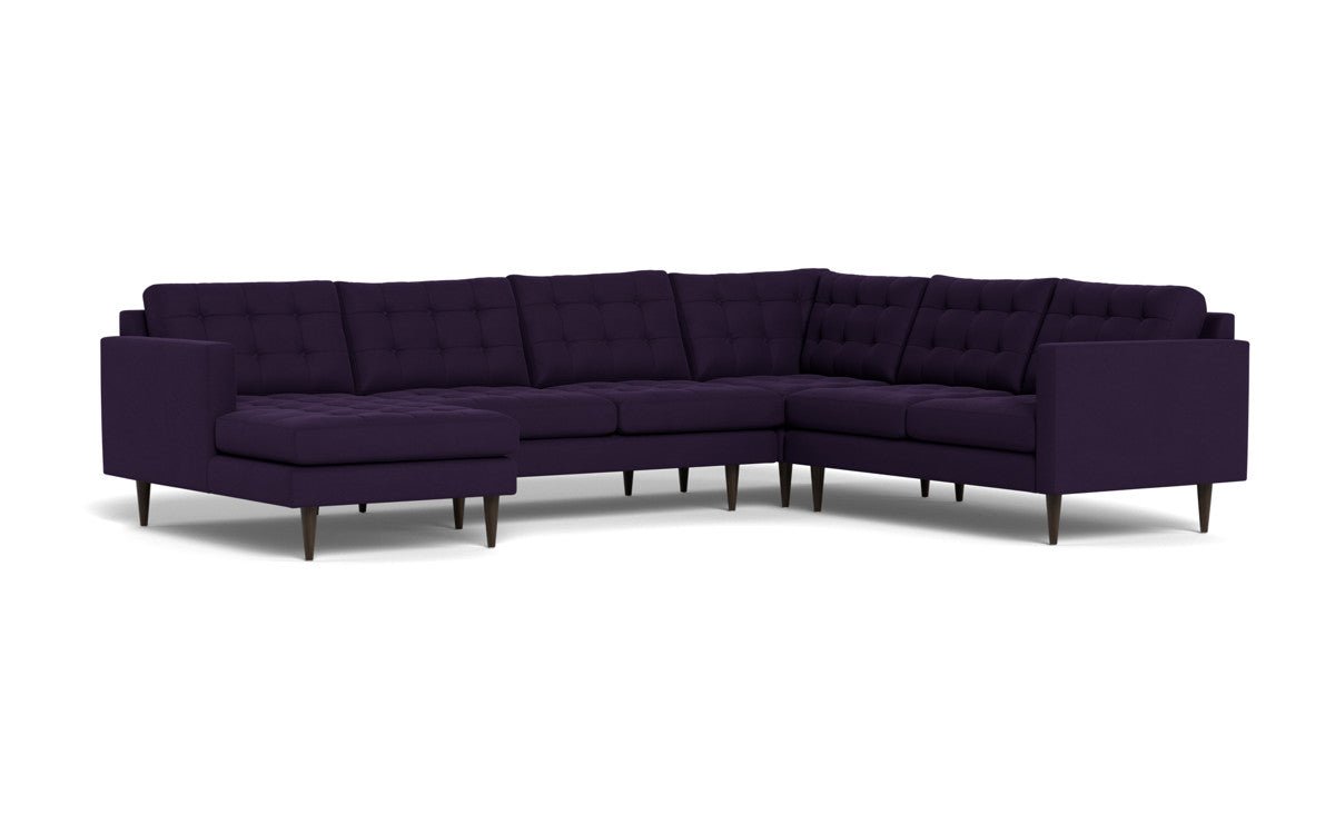 Wallace 130" Corner Sectionals w. Left Chaise - Superb Amethyst