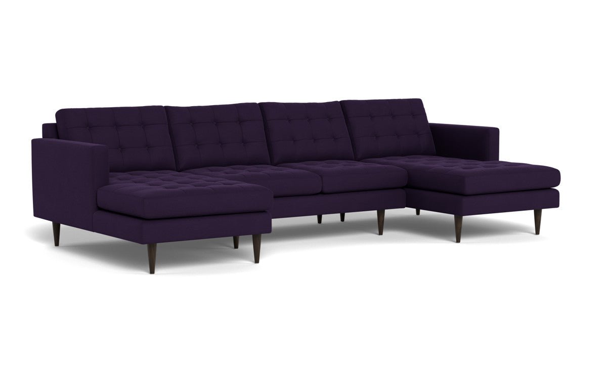 Wallace 126" Double Chaise U Sectional - Superb Amethyst