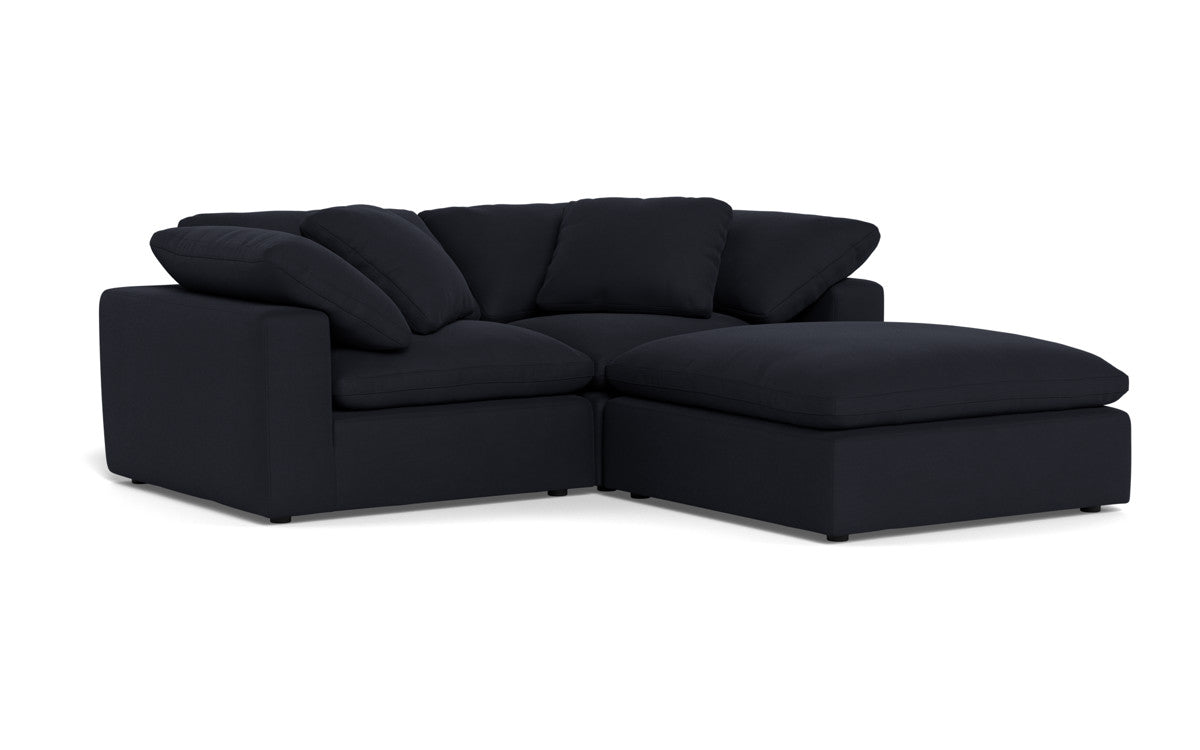 Fluffy 89" 2 Piece Sofa w/Otto - Dream Onyx