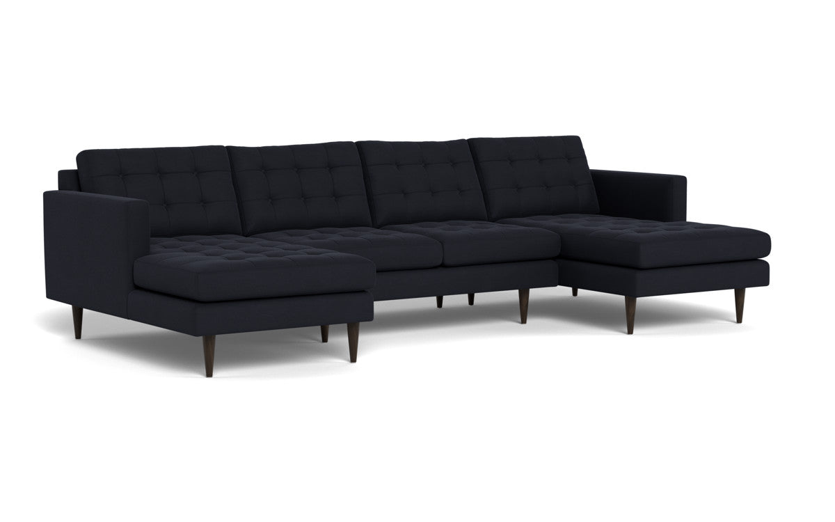 Wallace 126" Double Chaise U Sectional - Dream Onyx