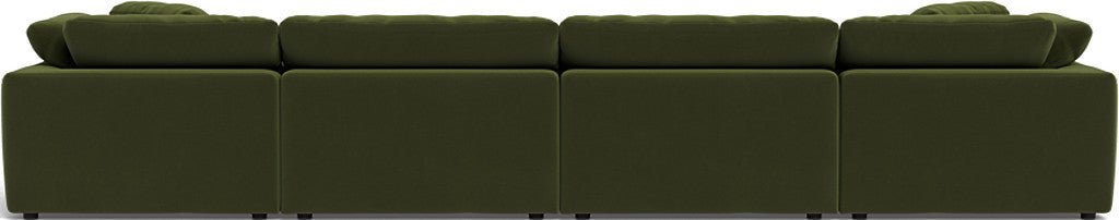 Fluffy 178" 4 Piece Sectional W/Double Otto - Dream Olive