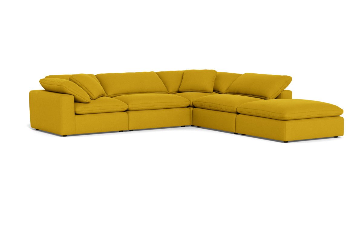Fluffy 133.5" 4 Piece Sectional w/Otto - Sorrento Sunflower