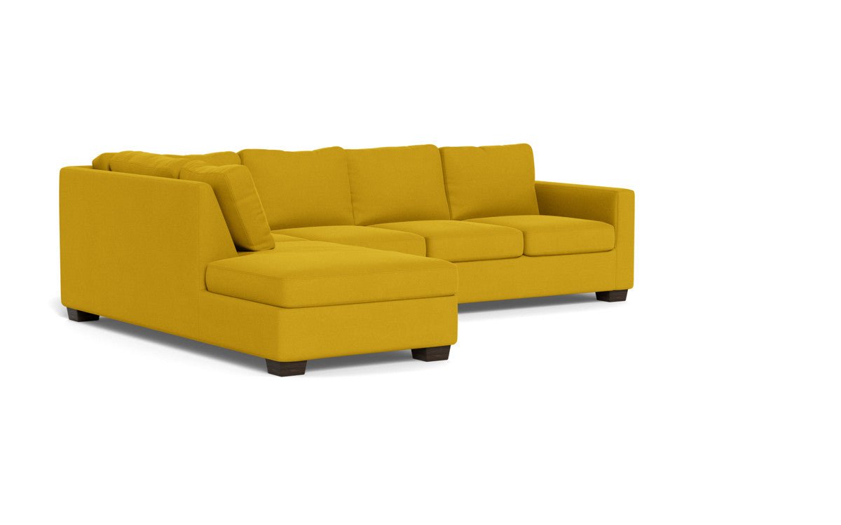 Track 121" Left Chaise Sleeper Sectional - Sorrento Sunflower
