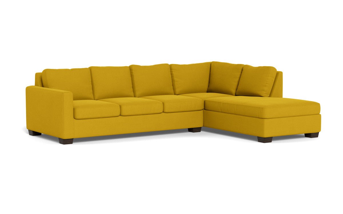 Track 121" Right Chaise Sleeper Sectional - Sorrento Sunflower