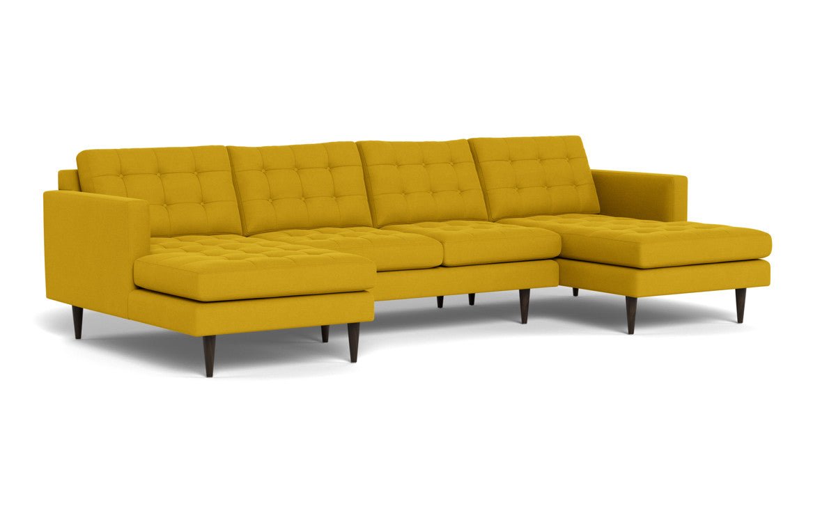 Wallace 126" Double Chaise U Sectional - Sorrento Sunflower