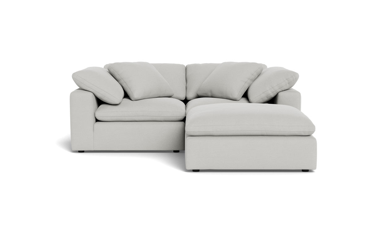 Fluffy 89" 2 Piece Sofa w/Otto - Dream Dove