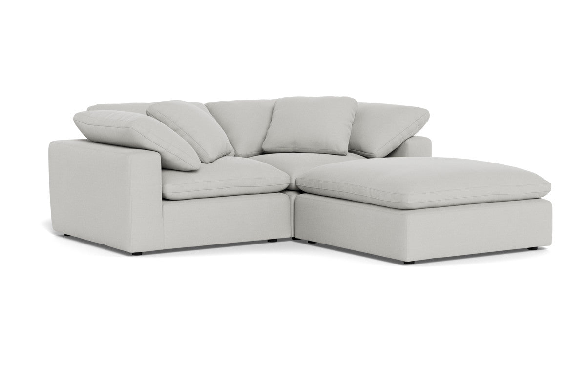 Fluffy 89" 2 Piece Sofa w/Otto - Dream Dove