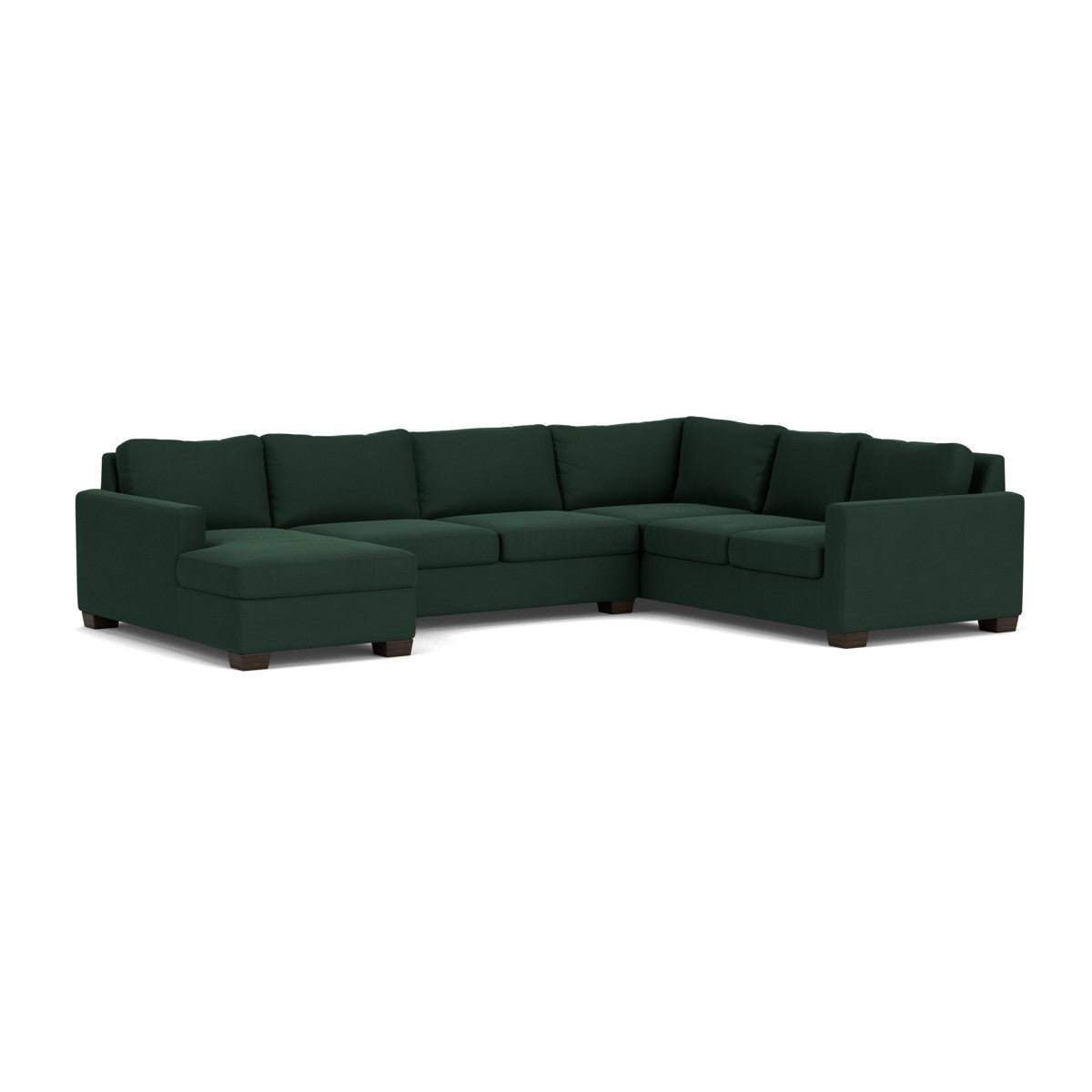 Track 141" Corner Sectionals w. Left Chaise - Dream Forest