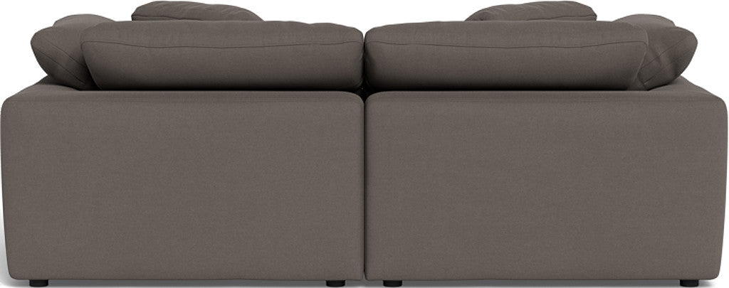 Fluffy 89" 2 Piece Sofa w/Otto - Toscana Otter